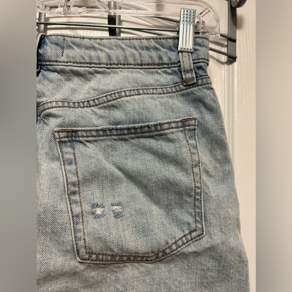 Free People We The Free Denim Skirt Breezy Button Fly, size 27 light wash blue - Picture 4 of 16